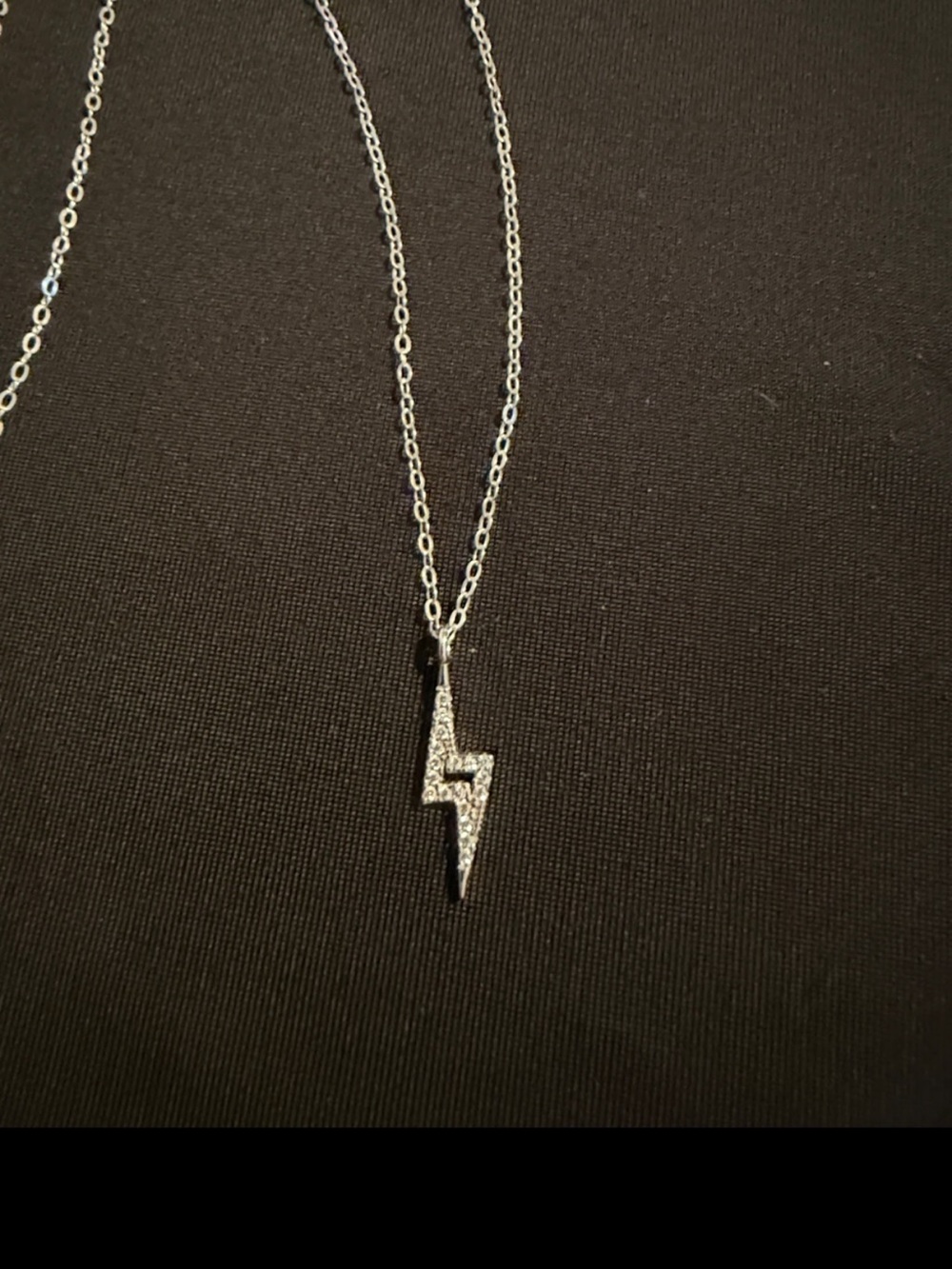 Sterling Silver Lightning Bolt Pendant Necklace - Women Jewelry